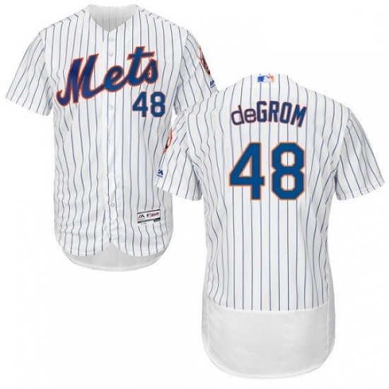 Mens Majestic New York Mets 48 Jacob deGrom White Home Flex Base Authentic Collection MLB Jersey Mens Majestic New York Mets 48 Jacob deGrom White Home Flex Base Authentic Collection MLB Jersey