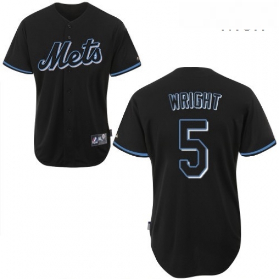 Mens Majestic New York Mets 5 David Wright Replica Black Fashion MLB Jersey Mens Majestic New York Mets 5 David Wright Replica Black Fashion MLB Jersey