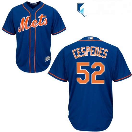 Mens Majestic New York Mets 52 Yoenis Cespedes Replica Royal Blue Alternate Home Cool Base MLB Jersey Mens Majestic New York Mets 52 Yoenis Cespedes Replica Royal Blue Alternate Home Cool Base MLB Jersey