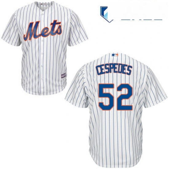 Mens Majestic New York Mets 52 Yoenis Cespedes Replica White Home Cool Base MLB Jersey Mens Majestic New York Mets 52 Yoenis Cespedes Replica White Home Cool Base MLB Jersey