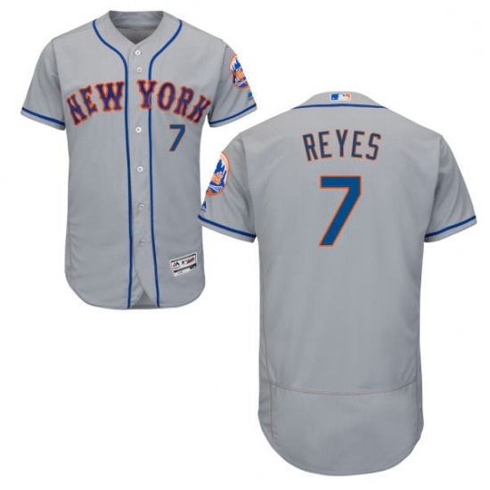 Mens Majestic New York Mets 7 Jose Reyes Grey Flexbase Authentic Collection MLB Jersey Mens Majestic New York Mets 7 Jose Reyes Grey Flexbase Authentic Collection MLB Jersey