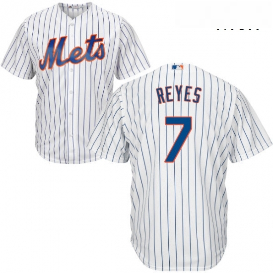 Mens Majestic New York Mets 7 Jose Reyes Replica White Home Cool Base MLB Jersey Mens Majestic New York Mets 7 Jose Reyes Replica White Home Cool Base MLB Jersey