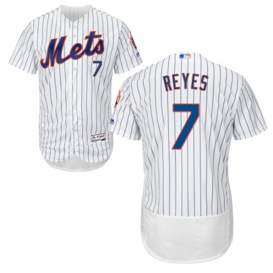 Mens Majestic New York Mets 7 Jose Reyes White Flexbase Authentic Collection MLB Jersey Mens Majestic New York Mets 7 Jose Reyes White Flexbase Authentic Collection MLB Jersey