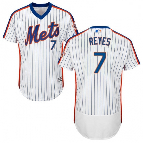 Mens Majestic New York Mets 7 Jose Reyes WhiteRoyal Flexbase Authentic Collection MLB Jersey Mens Majestic New York Mets 7 Jose Reyes WhiteRoyal Flexbase Authentic Collection MLB Jersey