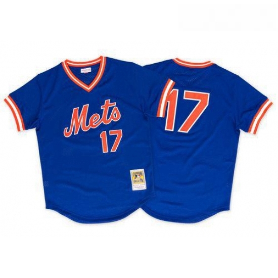 Mens Mitchell and Ness 1986 New York Mets 17 Keith Hernandez Authentic Royal Blue Throwback MLB Jersey Mens Mitchell and Ness 1986 New York Mets 17 Keith Hernandez Authentic Royal Blue Throwback MLB Jersey