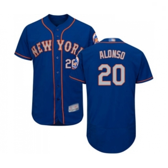 Mens New York Mets 20 Pete Alonso Royal Gray Alternate Flex Base Authentic Collection Baseball Jersey Mens New York Mets 20 Pete Alonso Royal Gray Alternate Flex Base Authentic Collection Baseball Jersey