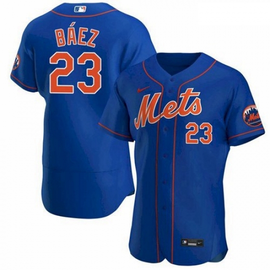 Men's New York Mets #23 Javier Baez Royal Anthentic Nike Jersey Men's New York Mets #23 Javier Baez Royal Anthentic Nike Jersey