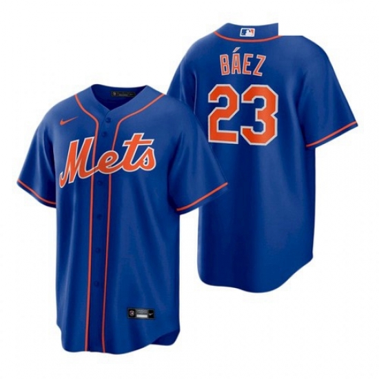 Men's New York Mets #23 Javier Baez Royal Replica Alternate Nike Jersey Men's New York Mets #23 Javier Baez Royal Replica Alternate Nike Jersey