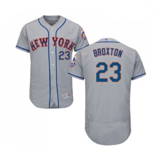 Mens New York Mets 23 Keon Broxton Grey Road Flex Base Authentic Collection Baseball Jersey Mens New York Mets 23 Keon Broxton Grey Road Flex Base Authentic Collection Baseball Jersey