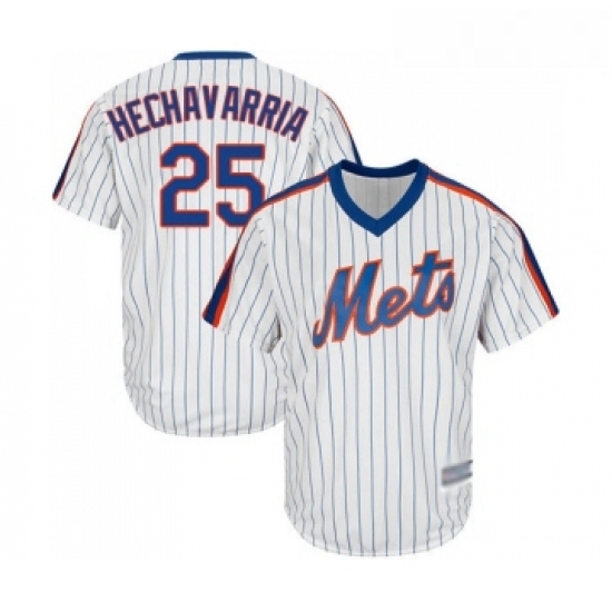 Mens New York Mets 25 Adeiny Hechavarria Replica White Alternate Cool Base Baseball Jersey 