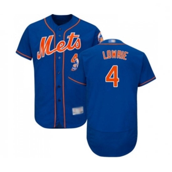 Mens New York Mets 4 Jed Lowrie Royal Blue Alternate Flex Base Authentic Collection Baseball Jersey Mens New York Mets 4 Jed Lowrie Royal Blue Alternate Flex Base Authentic Collection Baseball Jersey