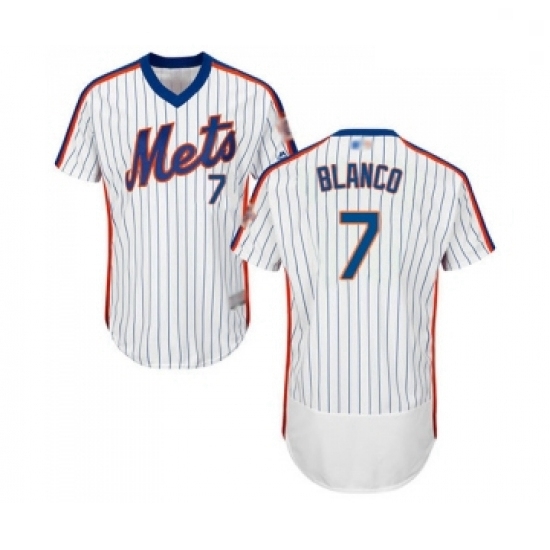 Mens New York Mets 7 Gregor Blanco White Alternate Flex Base Authentic Collection Baseball Jersey Mens New York Mets 7 Gregor Blanco White Alternate Flex Base Authentic Collection Baseball Jersey
