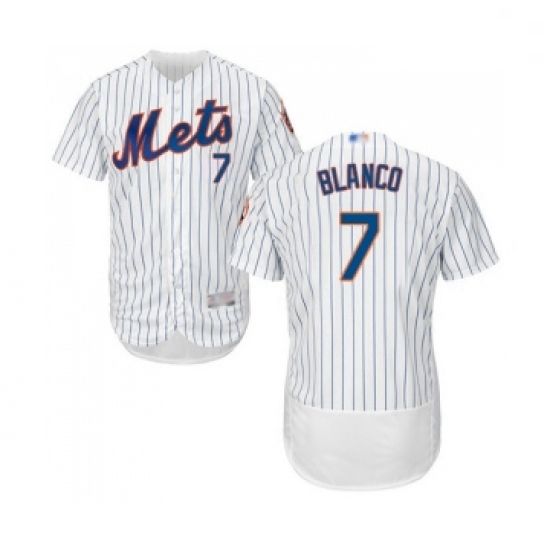 Mens New York Mets 7 Gregor Blanco White Home Flex Base Authentic Collection Baseball Jersey Mens New York Mets 7 Gregor Blanco White Home Flex Base Authentic Collection Baseball Jersey
