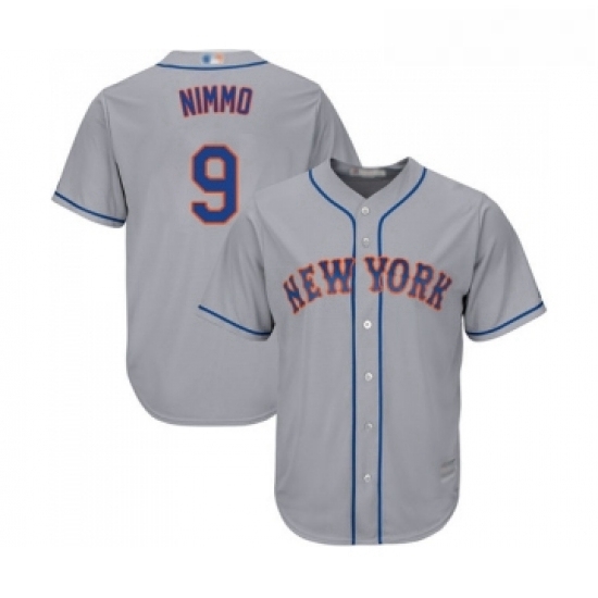 Mens New York Mets 9 Brandon Nimmo Replica Grey Road Cool Base Baseball Jersey Mens New York Mets 9 Brandon Nimmo Replica Grey Road Cool Base Baseball Jersey