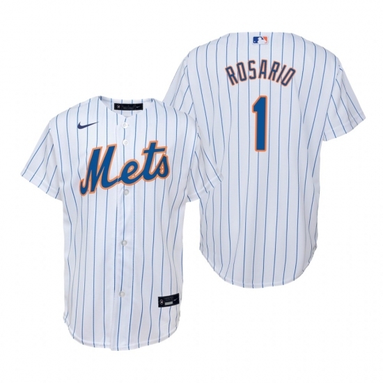 Mens Nike New York Mets 1 Amed Rosario White Home Stitched Baseball Jersey Mens Nike New York Mets 1 Amed Rosario White Home Stitched Baseball Jersey