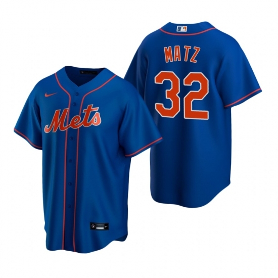 Mens Nike New York Mets 32 Steven Matz Royal Alternate Stitched Baseball Jerse Mens Nike New York Mets 32 Steven Matz Royal Alternate Stitched Baseball Jerse