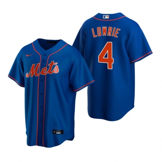Mens Nike New York Mets 4 Jed Lowrie Royal Alternate Stitched Baseball Jersey Mens Nike New York Mets 4 Jed Lowrie Royal Alternate Stitched Baseball Jersey