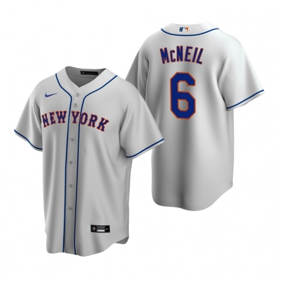 Mens Nike New York Mets 6 Jeff McNeil Gray Road Stitched Baseball Jersey Mens Nike New York Mets 6 Jeff McNeil Gray Road Stitched Baseball Jersey