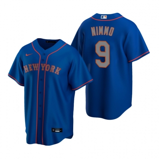 Mens Nike New York Mets 9 Brandon Nimmo Royal Alternate Road Stitched Baseball Jersey Mens Nike New York Mets 9 Brandon Nimmo Royal Alternate Road Stitched Baseball Jersey