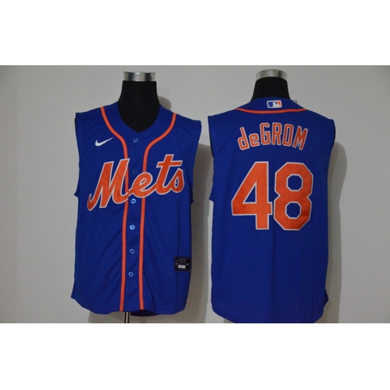 Mets 48 Jacob DeGrom Royal Nike Cool Base Sleeveless Jersey Mets 48 Jacob DeGrom Royal Nike Cool Base Sleeveless Jersey