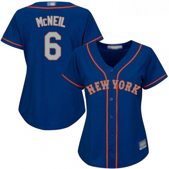 Mets #6 Jeff McNeil Blue 28Grey NO Alternate Women Stitched Baseball Jersey Mets #6 Jeff McNeil Blue 28Grey NO Alternate Women Stitched Baseball Jersey