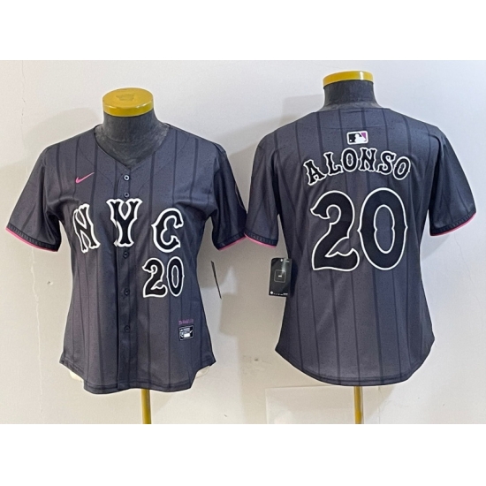 Women New York Mets 20 Pete Alonso Graphite 2024 City Connect Limited Stitched Baseball Jersey 1 1 Women New York Mets 20 Pete Alonso Graphite 2024 City Connect Limited Stitched Baseball Jersey 1 1