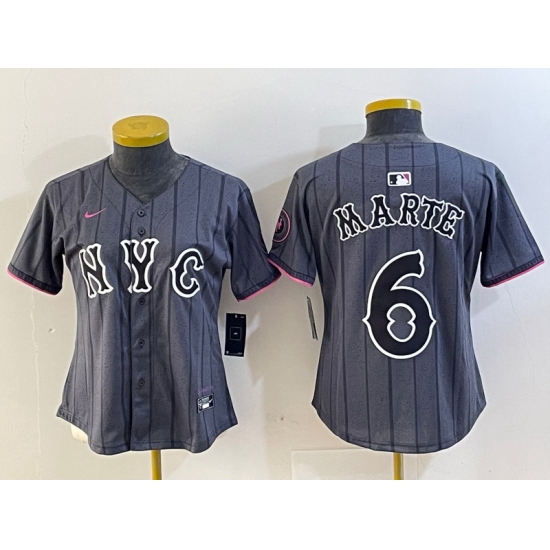 Women New York Mets Graphite 2024 City Connect Limited Stitched Baseball Jersey 1 Women New York Mets Graphite 2024 City Connect Limited Stitched Baseball Jersey 1