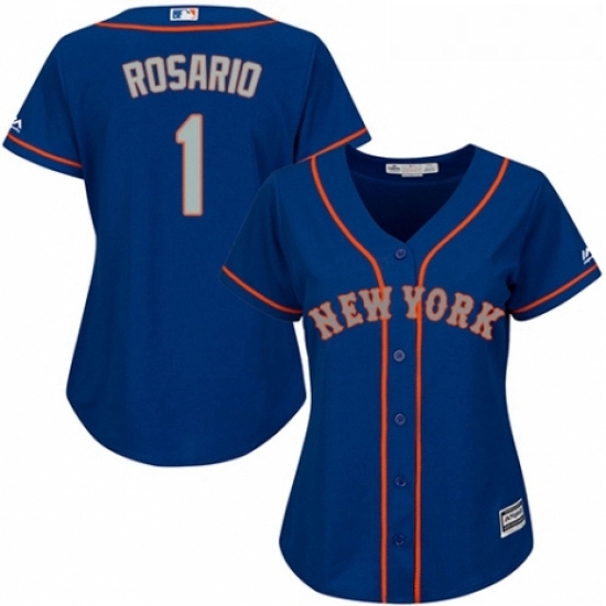 Womens Majestic New York Mets 1 Amed Rosario Authentic Royal Blue Alternate Road Cool Base MLB Jersey Womens Majestic New York Mets 1 Amed Rosario Authentic Royal Blue Alternate Road Cool Base MLB Jersey