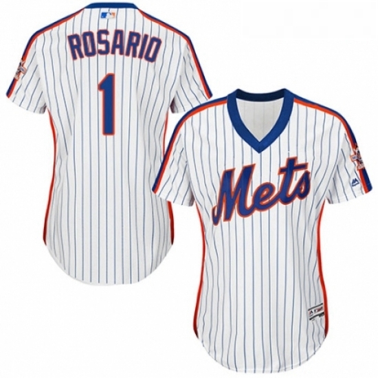 Womens Majestic New York Mets 1 Amed Rosario Authentic White Alternate Cool Base MLB Jersey Womens Majestic New York Mets 1 Amed Rosario Authentic White Alternate Cool Base MLB Jersey