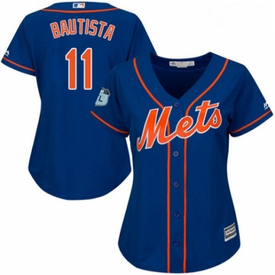 Womens Majestic New York Mets 11 Jose Bautista Authentic Royal Blue Alternate Home Cool Base MLB Jersey Womens Majestic New York Mets 11 Jose Bautista Authentic Royal Blue Alternate Home Cool Base MLB Jersey