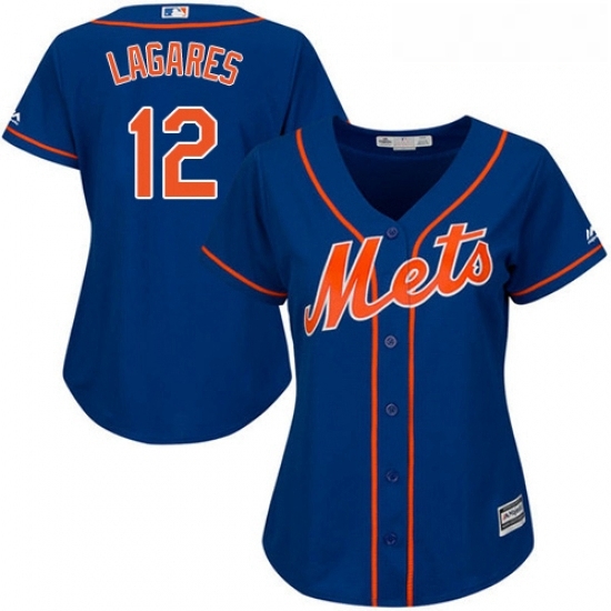 Womens Majestic New York Mets 12 Juan Lagares Authentic Royal Blue Alternate Home Cool Base MLB Jersey Womens Majestic New York Mets 12 Juan Lagares Authentic Royal Blue Alternate Home Cool Base MLB Jersey