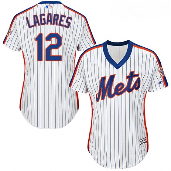 Womens Majestic New York Mets 12 Juan Lagares Authentic White Alternate Cool Base MLB Jersey Womens Majestic New York Mets 12 Juan Lagares Authentic White Alternate Cool Base MLB Jersey