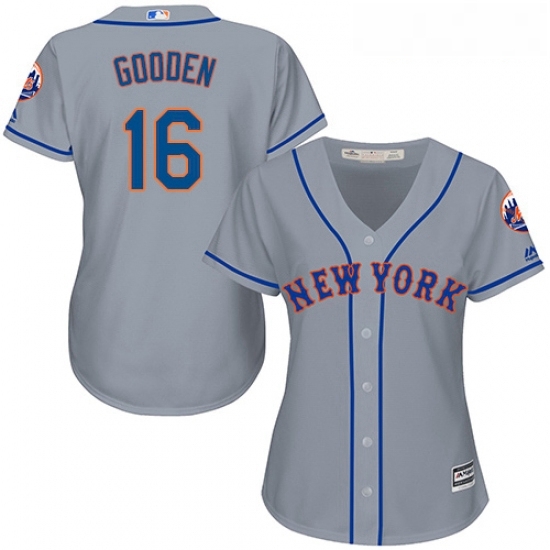 Womens Majestic New York Mets 16 Dwight Gooden Authentic Grey Road Cool Base MLB Jersey Womens Majestic New York Mets 16 Dwight Gooden Authentic Grey Road Cool Base MLB Jersey