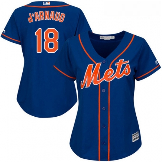Womens Majestic New York Mets 18 Travis dArnaud Replica Royal Blue Alternate Home Cool Base MLB Jersey Womens Majestic New York Mets 18 Travis dArnaud Replica Royal Blue Alternate Home Cool Base MLB Jersey