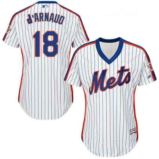 Womens Majestic New York Mets 18 Travis dArnaud Replica White Alternate Cool Base MLB Jersey Womens Majestic New York Mets 18 Travis dArnaud Replica White Alternate Cool Base MLB Jersey