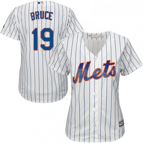 Womens Majestic New York Mets 19 Jay Bruce Authentic White Home Cool Base MLB Jersey Womens Majestic New York Mets 19 Jay Bruce Authentic White Home Cool Base MLB Jersey