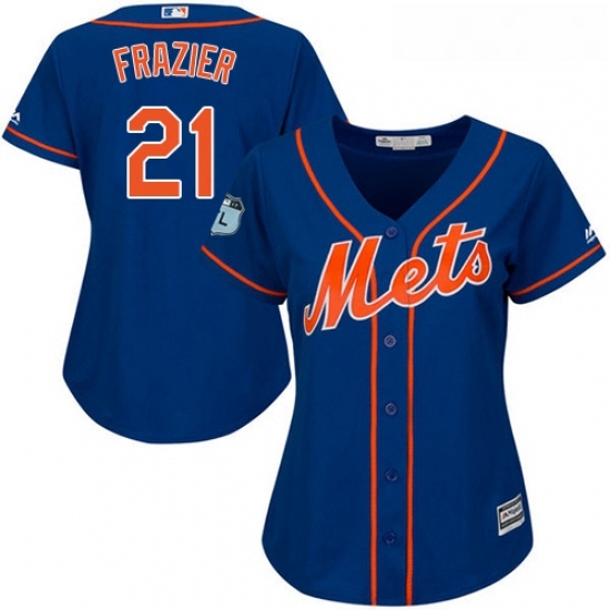 Womens Majestic New York Mets 21 Todd Frazier Replica Royal Blue Alternate Home Cool Base MLB Jersey Womens Majestic New York Mets 21 Todd Frazier Replica Royal Blue Alternate Home Cool Base MLB Jersey