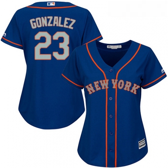 Womens Majestic New York Mets 23 Adrian Gonzalez Replica Royal Blue Alternate Road Cool Base MLB Jersey Womens Majestic New York Mets 23 Adrian Gonzalez Replica Royal Blue Alternate Road Cool Base MLB Jersey