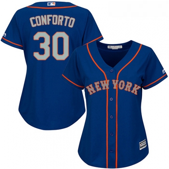 Womens Majestic New York Mets 30 Michael Conforto Authentic Royal Blue Alternate Road Cool Base MLB Jersey Womens Majestic New York Mets 30 Michael Conforto Authentic Royal Blue Alternate Road Cool Base MLB Jersey