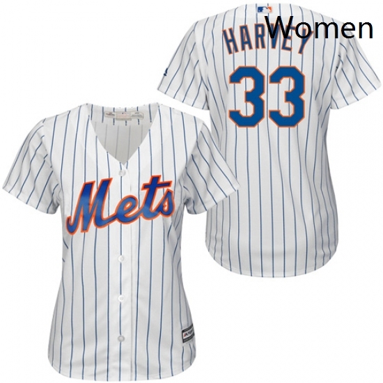 Womens Majestic New York Mets 33 Matt Harvey Authentic WhiteBlue Strip MLB Jersey Womens Majestic New York Mets 33 Matt Harvey Authentic WhiteBlue Strip MLB Jersey