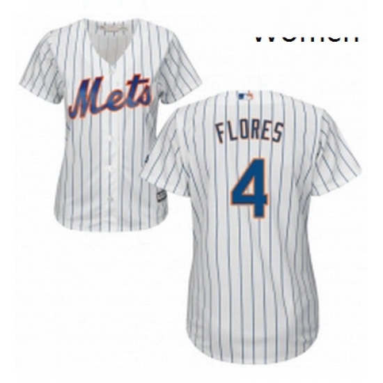 Womens Majestic New York Mets 4 Wilmer Flores Replica White Home Cool Base MLB Jersey Womens Majestic New York Mets 4 Wilmer Flores Replica White Home Cool Base MLB Jersey