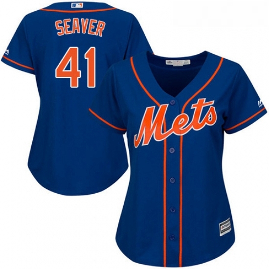 Womens Majestic New York Mets 41 Tom Seaver Authentic Royal Blue Alternate Home Cool Base MLB Jersey Womens Majestic New York Mets 41 Tom Seaver Authentic Royal Blue Alternate Home Cool Base MLB Jersey
