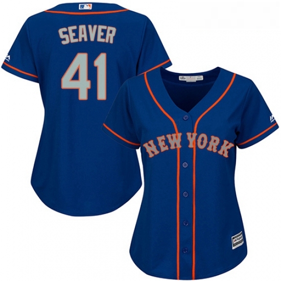 Womens Majestic New York Mets 41 Tom Seaver Replica Royal Blue Alternate Road Cool Base MLB Jersey Womens Majestic New York Mets 41 Tom Seaver Replica Royal Blue Alternate Road Cool Base MLB Jersey