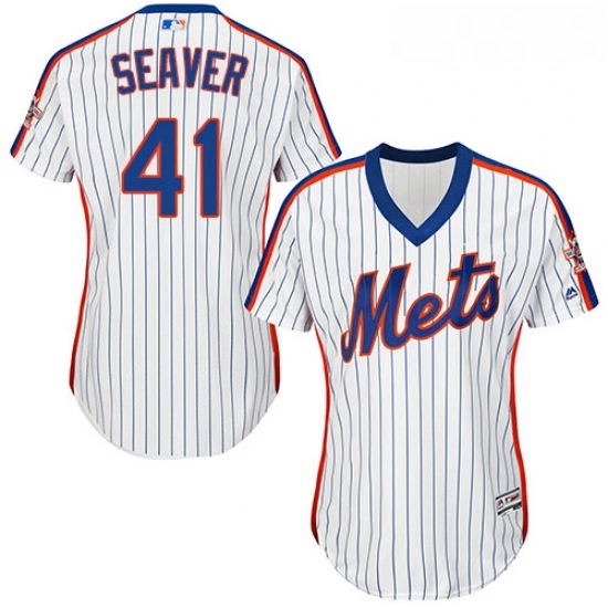 Womens Majestic New York Mets 41 Tom Seaver Replica White Alternate Cool Base MLB Jersey Womens Majestic New York Mets 41 Tom Seaver Replica White Alternate Cool Base MLB Jersey
