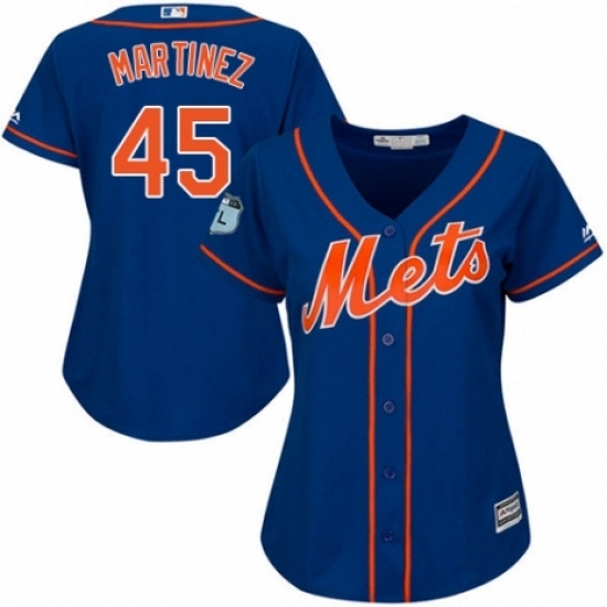 Womens Majestic New York Mets 45 Pedro Martinez Authentic Royal Blue Alternate Home Cool Base MLB Jersey Womens Majestic New York Mets 45 Pedro Martinez Authentic Royal Blue Alternate Home Cool Base MLB Jersey