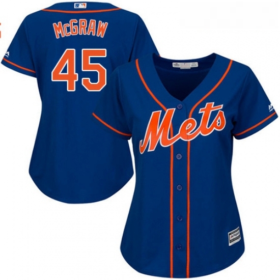 Womens Majestic New York Mets 45 Tug McGraw Authentic Royal Blue Alternate Home Cool Base MLB Jersey Womens Majestic New York Mets 45 Tug McGraw Authentic Royal Blue Alternate Home Cool Base MLB Jersey