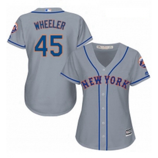 Womens Majestic New York Mets 45 Zack Wheeler Authentic Grey Road Cool Base MLB Jersey Womens Majestic New York Mets 45 Zack Wheeler Authentic Grey Road Cool Base MLB Jersey