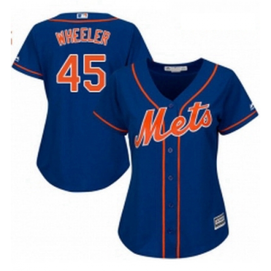 Womens Majestic New York Mets 45 Zack Wheeler Replica Royal Blue Alternate Home Cool Base MLB Jersey Womens Majestic New York Mets 45 Zack Wheeler Replica Royal Blue Alternate Home Cool Base MLB Jersey