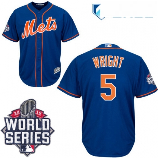 Womens Majestic New York Mets 5 David Wright Authentic Blue 2015 World Series MLB Jersey Womens Majestic New York Mets 5 David Wright Authentic Blue 2015 World Series MLB Jersey