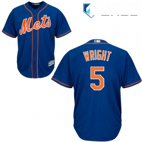 Womens Majestic New York Mets 5 David Wright Replica Blue MLB Jersey Womens Majestic New York Mets 5 David Wright Replica Blue MLB Jersey